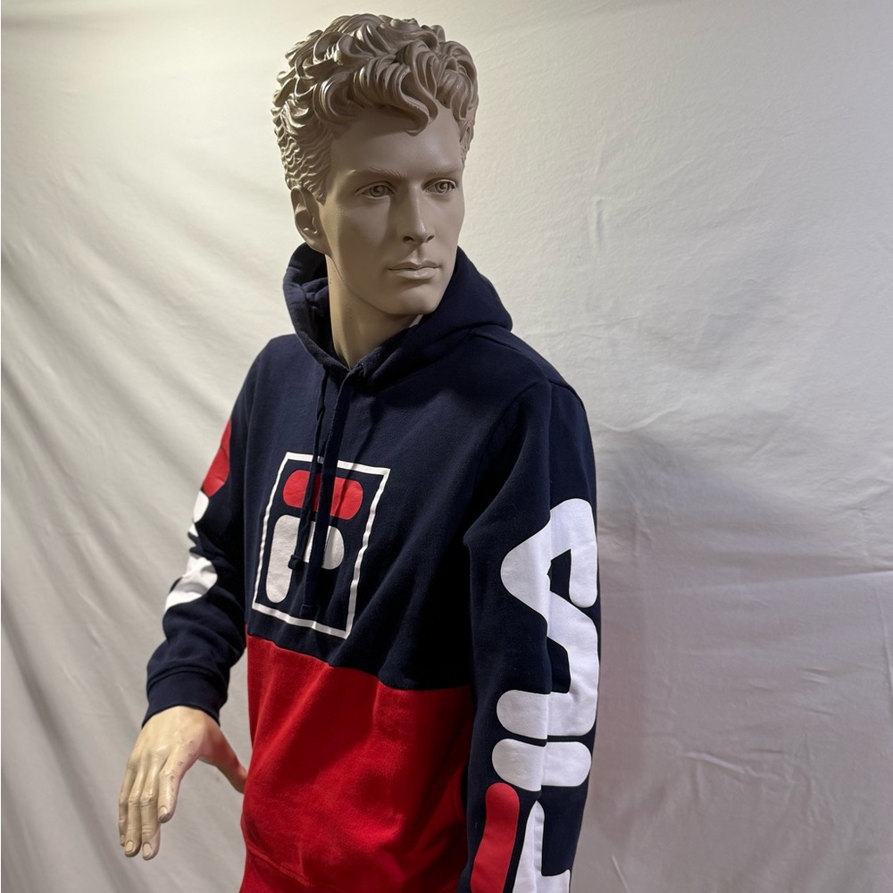Fila Blue and Red Logo Hoodie